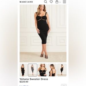 Marciano Guess Yohana Sweater Dress in black size 4/small